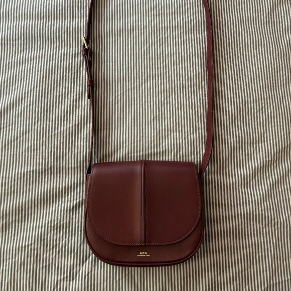 A.P.C. Burgundy Crossbody Bag - Picture 3 of 6